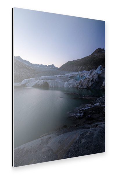 Alu-Dibond "Furka glacier after dusk" 30x20 cm artboxONE