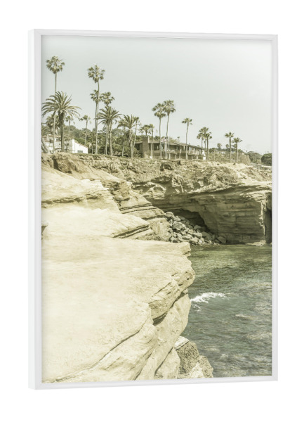 Poster mit weißem Rahmen "SAN DIEGO Sunset Cliffs | Vintage" artboxONE - Natur,Reise / Strand und Meer