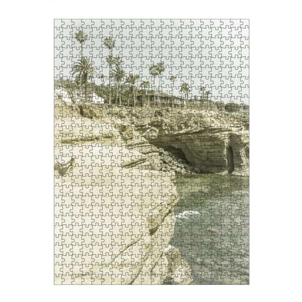 artboxONE Puzzle "SAN DIEGO Sunset Cliffs | Vintage" artboxONE - Natur,Reise / Strand und Meer