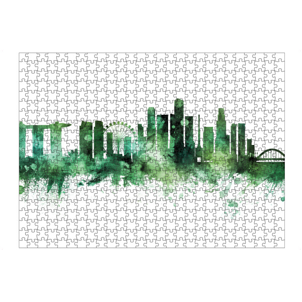 Puzzle Ravensburger "Singapore Skyline Green" artboxONE - Städte,Städte / Singapur