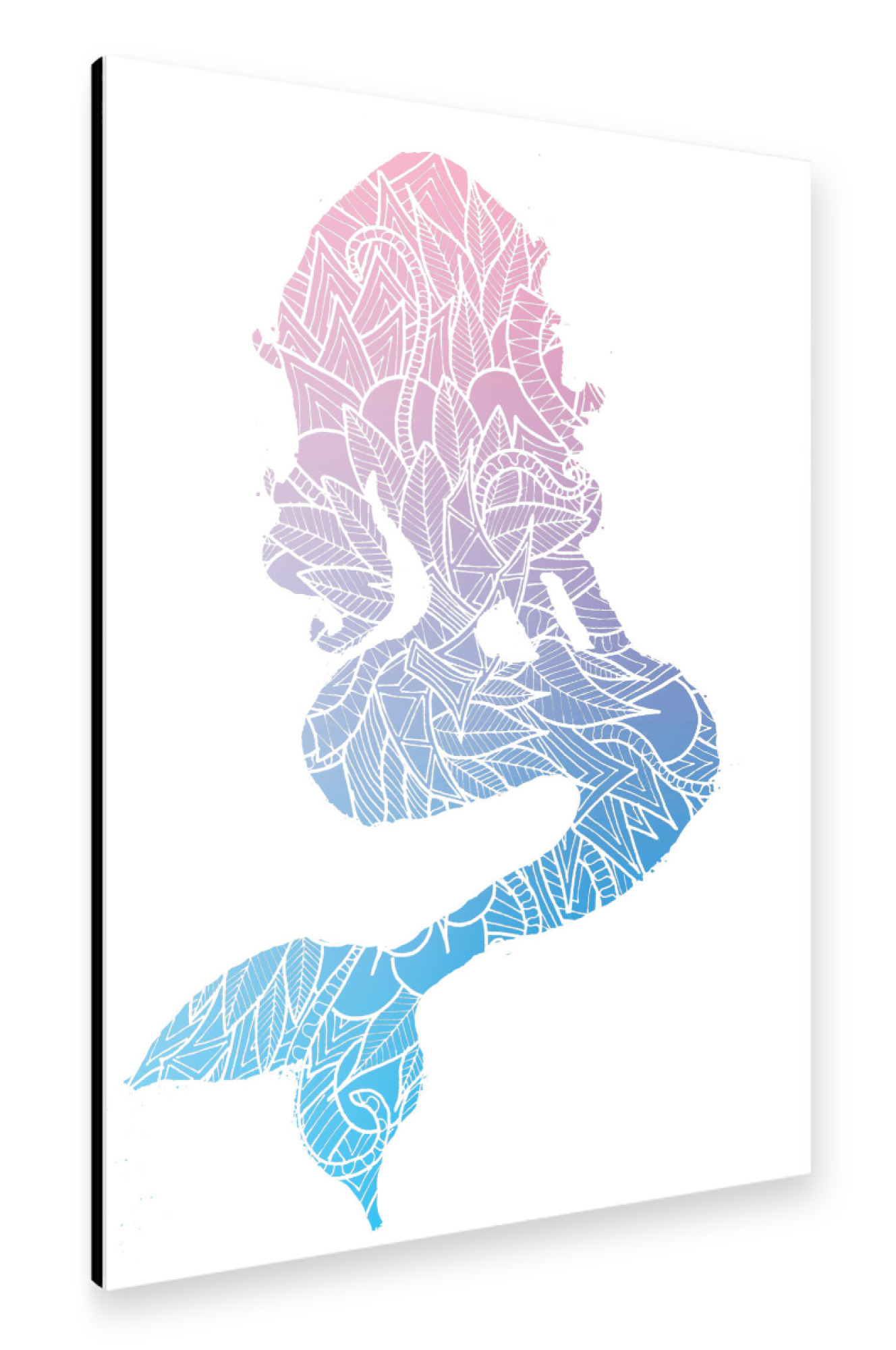 Alu-Dibond "Blue and Pink Mermaid" 30x20 cm artboxONE