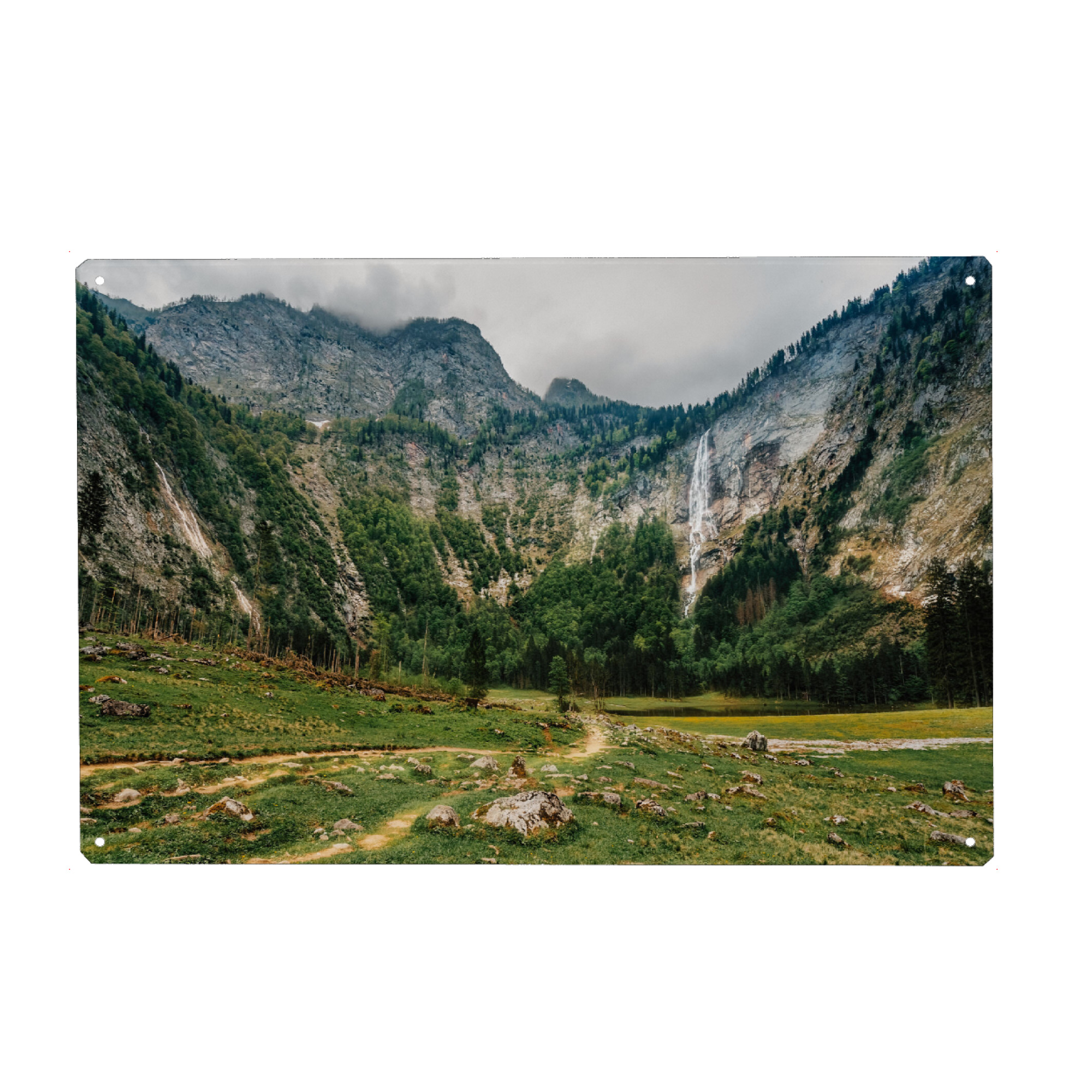 Metall Poster "Röthbachfall Obersee" artboxONE - Natur,Reise