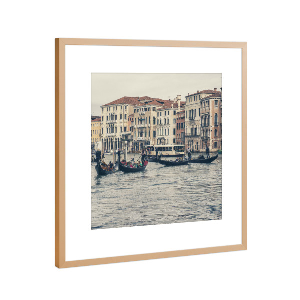 Poster mit Rahmen Kupfer "Venice Gondolas" artboxONE - Städte,Reise,Städte / Venedig