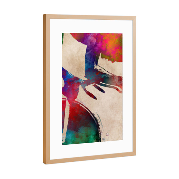 Poster mit Rahmen Kupfer "Biker digital art" artboxONE - Reise,Sport