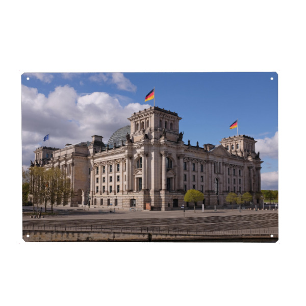 Metall Poster "Das Reichstagsgebäude" artboxONE - Städte,Städte / Berlin,Architektur