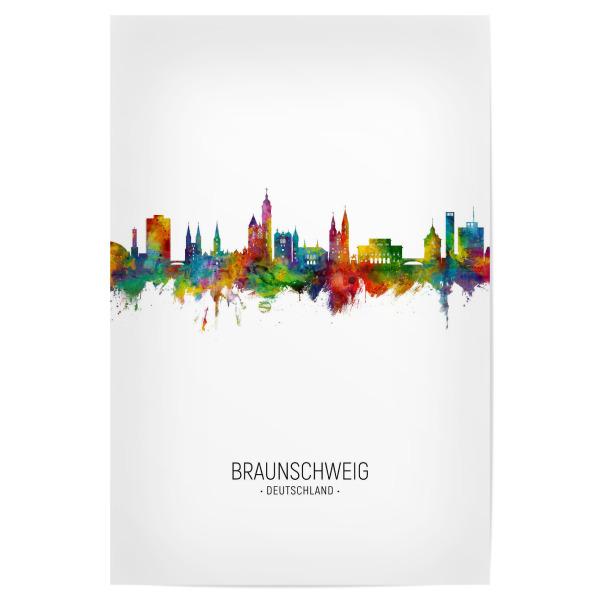 Poster 30x20 cm "Braunschweig Skyline Portrait" artboxONE - Städte