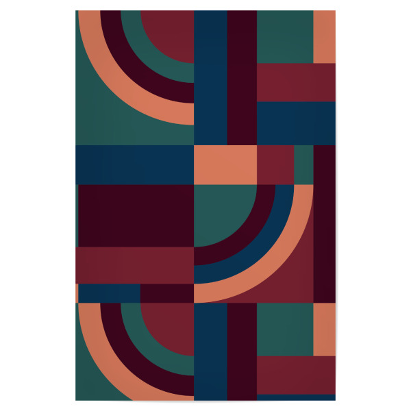 Poster 30x20 cm "Velvet Blocks" artboxONE - Abstrakt,Geometrie