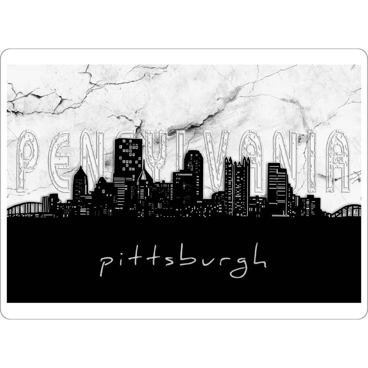 Tischset "Pittsburgh skyline marble" artboxONE - Städte,Reise,Architektur,Marmor
