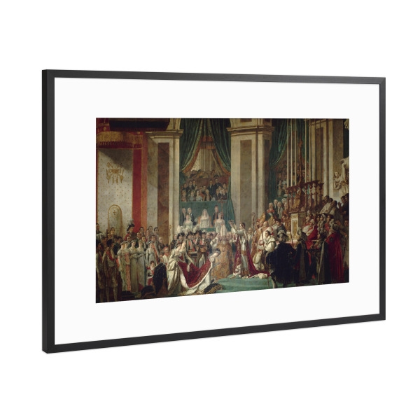 Poster mit Rahmen Schwarz (Metallic) "Die Kaiserkrönung Napoleons" artboxONE - Menschen,Männer