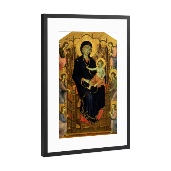Poster mit Rahmen Schwarz (Metallic) "Madonna Rucellai" artboxONE - Für Kinder,Menschen