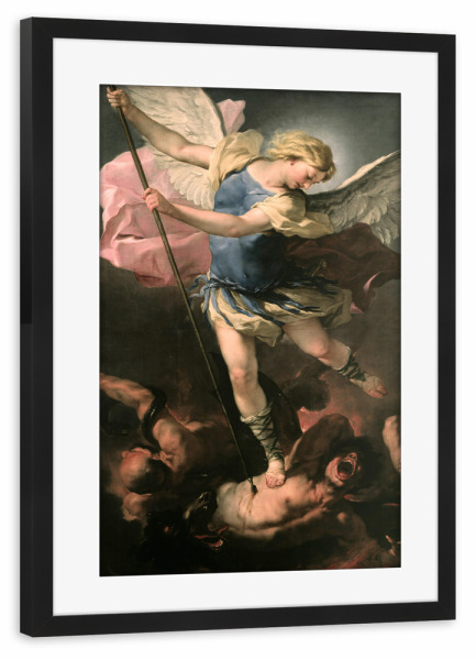 Poster mit Rahmen schwarz "Der Erzengel Michael" artboxONE - Menschen,Fiktion,Männer