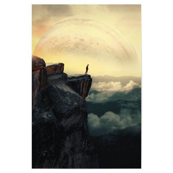Poster 30x20 cm "Space Mountain" artboxONE - Natur,Reise,Fiktion,Galaxy