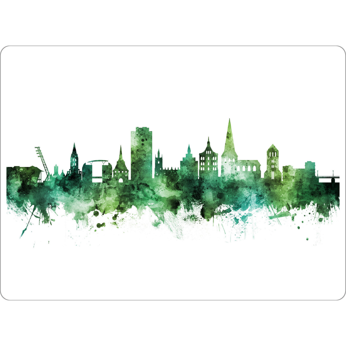 Tischset "Rostock Germany Skyline Green" artboxONE - Städte