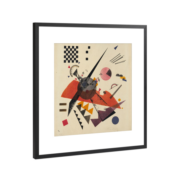 Poster mit Rahmen Schwarz (Metallic) "Orange von Wassily Kandinsky" artboxONE - Abstrakt,Geometrie