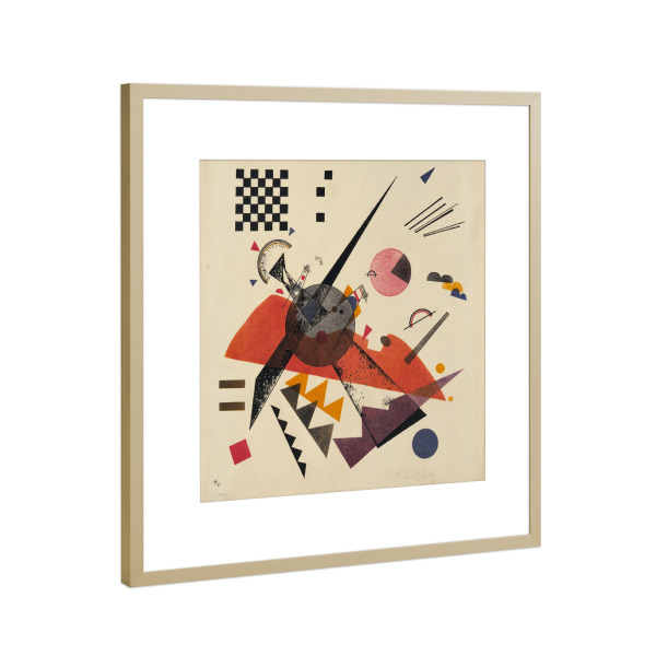 Poster mit Rahmen Gold "Orange von Wassily Kandinsky" artboxONE - Abstrakt,Geometrie