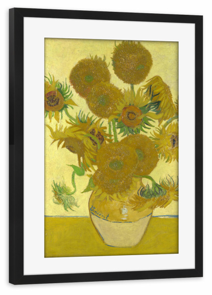 Poster mit Rahmen schwarz "Die Sonnenblume" artboxONE - Natur,Floral