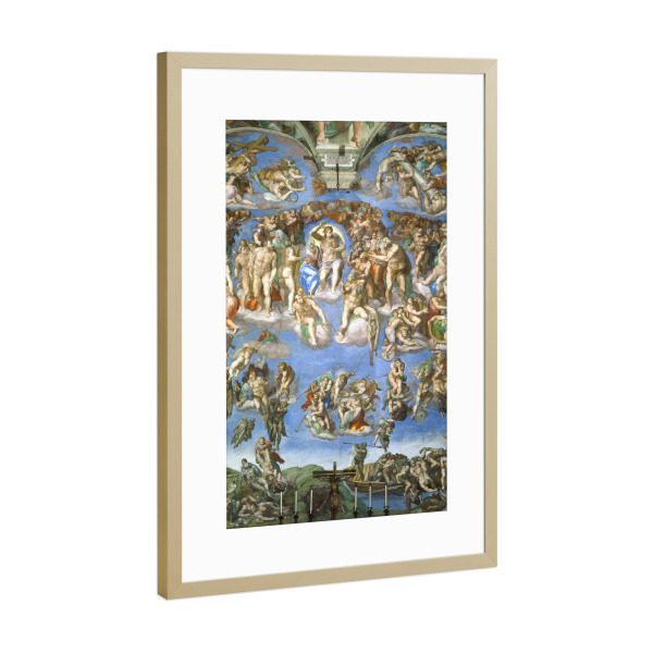 Poster mit Rahmen Gold "Das letzte Gericht" artboxONE - Natur,Menschen,Architektur
