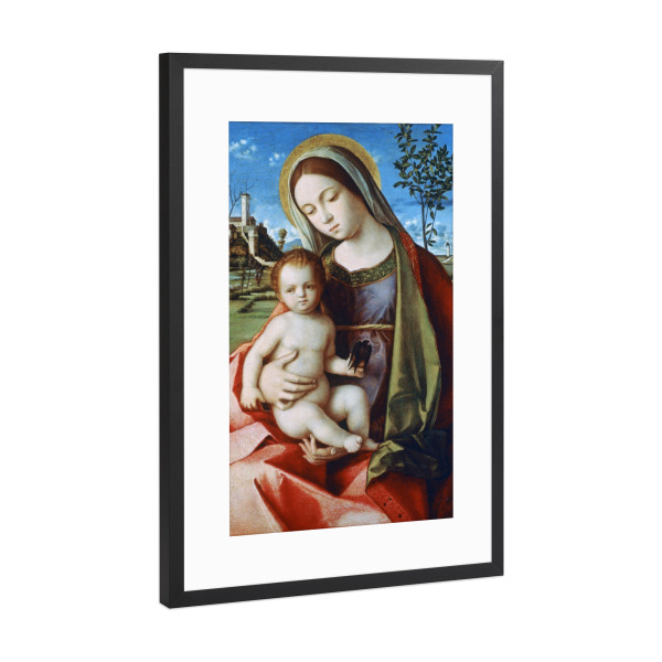 Poster mit Rahmen Schwarz (Metallic) "Madonna mit Kind" artboxONE - Natur,Menschen,Architektur,Liebe