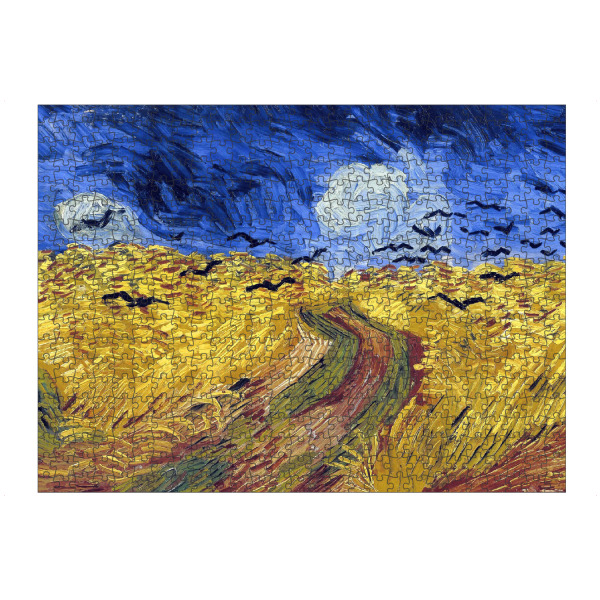 Puzzle Ravensburger "Weizenfeld mit Raben " artboxONE - Natur,Tiere