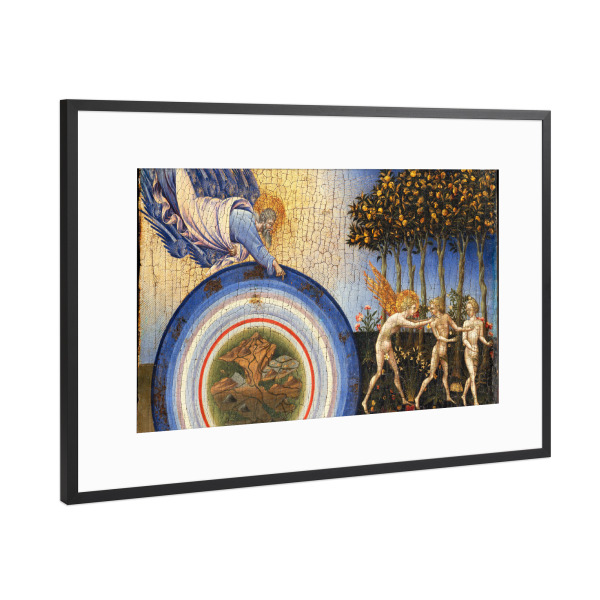 Poster mit Rahmen Schwarz (Metallic) "Die Schöpfung und Vertreibung" artboxONE - Natur,Menschen,Fiktion