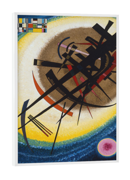 Poster mit weißem Rahmen "Im hellen Oval von Kandinsky" artboxONE - Reise,Abstrakt,Geometrie,Galaxy