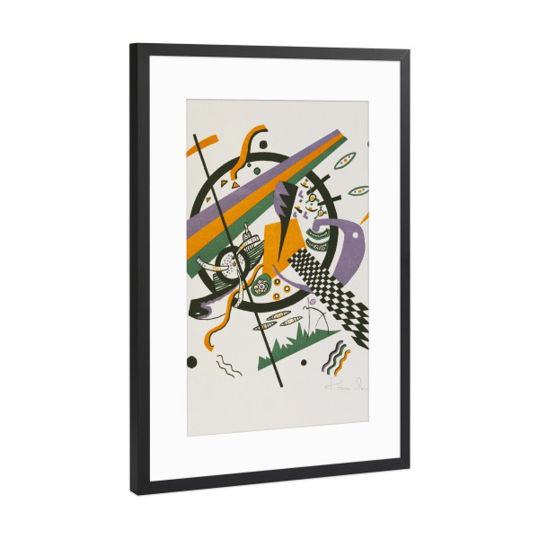 Poster mit Rahmen Schwarz (Metallic) "Kleine Welten IV. von Kandinsky" artboxONE - Abstrakt,Geometrie