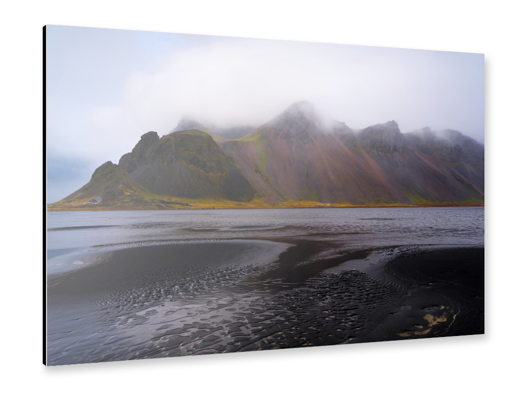 Alu-Dibond "Stokksnes mountain range" 30x20 cm artboxONE