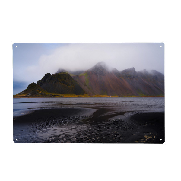 Holzbild "Stokksnes mountain range" artboxONE - Natur,Reise