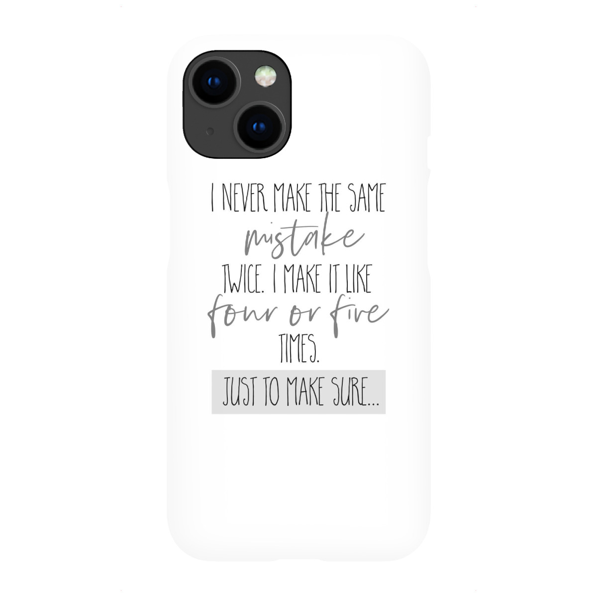 iPhone "Nie den gleichen Fehler zweimal" Premium-Case Handyhülle artboxONE