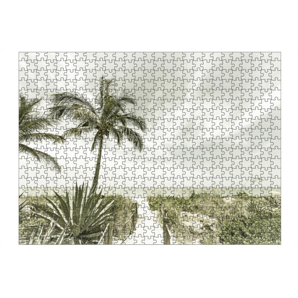 artboxONE Puzzle "Alleine am Strand | Vintage" artboxONE - Natur,Reise,Reise / Strand und Meer