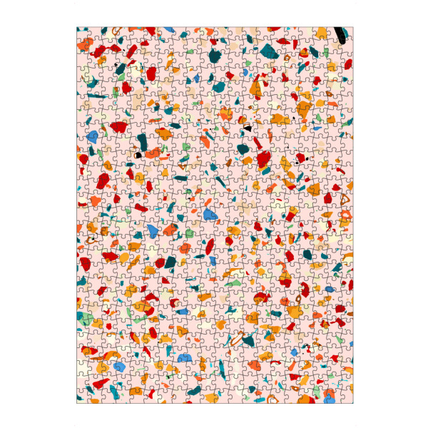 Puzzle Ravensburger "Blush Terrazzo | Pink Eclectic" artboxONE - Abstrakt