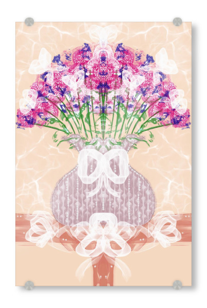 Acrylglasbild "Frühlings-Blumenstrauss" artboxONE - Floral,Abstrakt - Frühling,Freude,Sonne,Freiheit,Schönheit,Bunt,Beauty,Vase,Blumen,Flowers,Floral