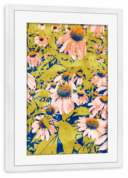 Poster mit Rahmen weiß "Leah Watercolor" artboxONE - Natur,Floral