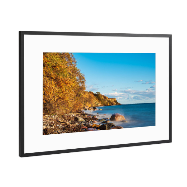 Poster mit Rahmen Schwarz (Metallic) "Ostseeküste in Dänemark" artboxONE - Natur,Reise,Reise / Strand und Meer