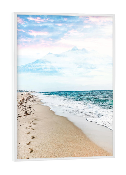 Poster mit weißem Rahmen "A Walk On The Beach" artboxONE - Natur,Reise / Strand und Meer