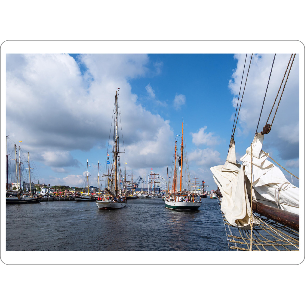 Tischset "Segelschiffe auf der Hanse Sail" artboxONE - Reise,Reise / Strand und Meer,Städte / Weitere
