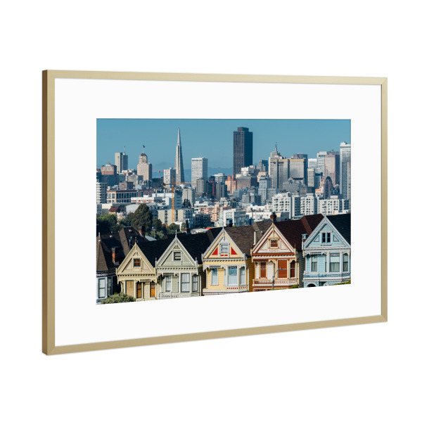 Poster mit Rahmen Gold "San Francisco USA" artboxONE - Städte,Architektur,Reise / Länder,Städte / San Francisco