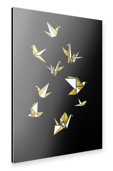 Alu-Dibond "Origami Vögel" 30x20 cm artboxONE