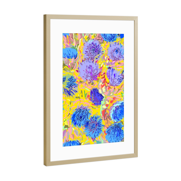 Poster mit Rahmen Gold "Mediterranean Dream" artboxONE - Floral,Abstrakt