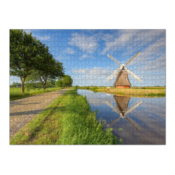 Puzzle Ravensburger "Krimstermolen bei Groningen" artboxONE - Natur,Reise,Reise / Länder