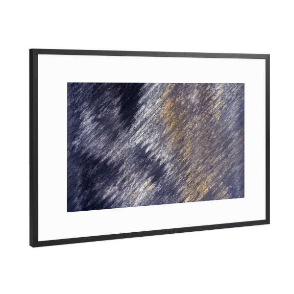 Poster mit Rahmen Schwarz (Metallic) "Land art" artboxONE - Abstrakt