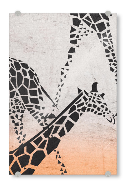 Acrylglasbild "Abstract Giraffes" artboxONE - Natur,Tiere,Abstrakt