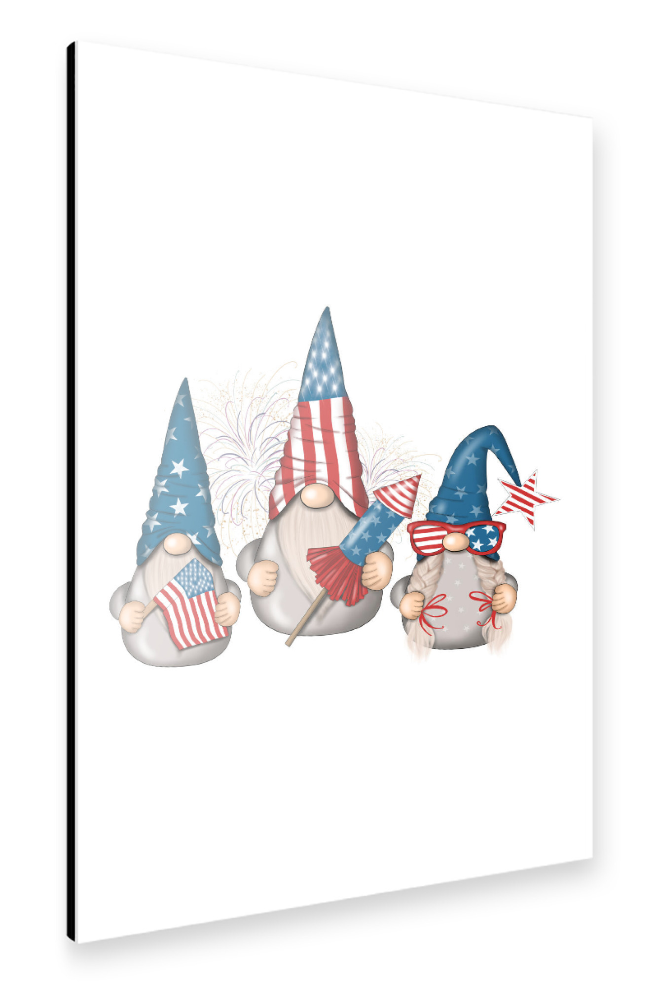 Alu-Dibond "4 Th Of July Gnomes" 75x50 cm artboxONE