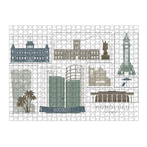 artboxONE Puzzle "Honolulu skyline, navy" artboxONE - Städte,Reise,Architektur