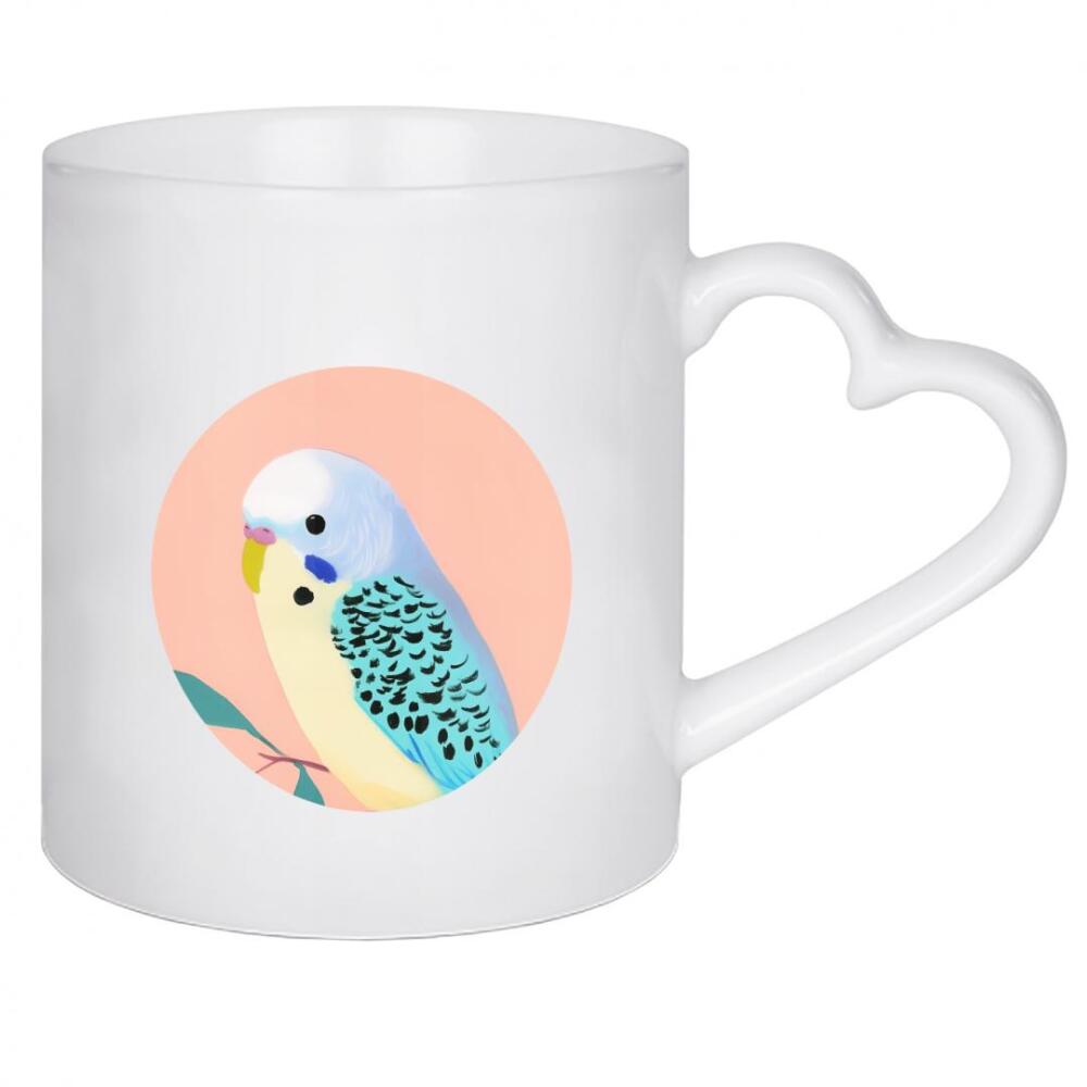 Herztasse "Wellensittich Charme" artboxONE - Natur,Tiere,Abstrakt