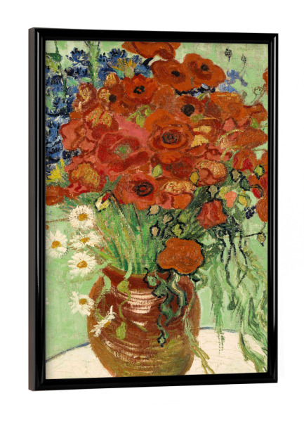 Poster mit schwarzem Rahmen "Stillleben, Vase mit Margeriten" artboxONE - Natur,Floral