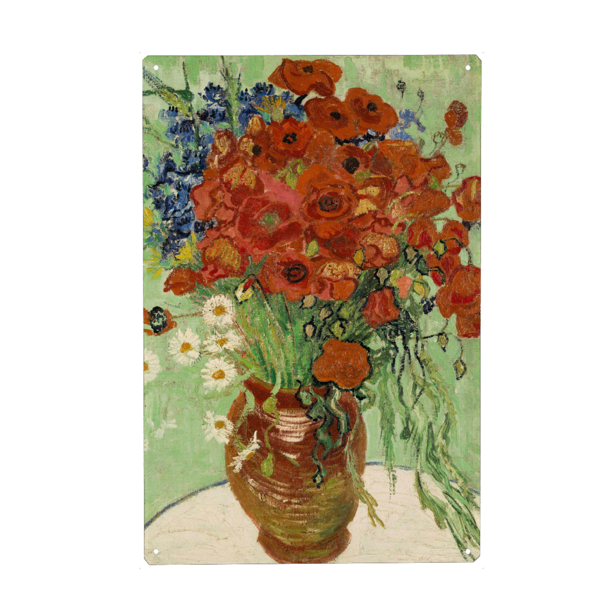 Metall Poster "Stillleben, Vase mit Margeriten" artboxONE - Natur,Floral