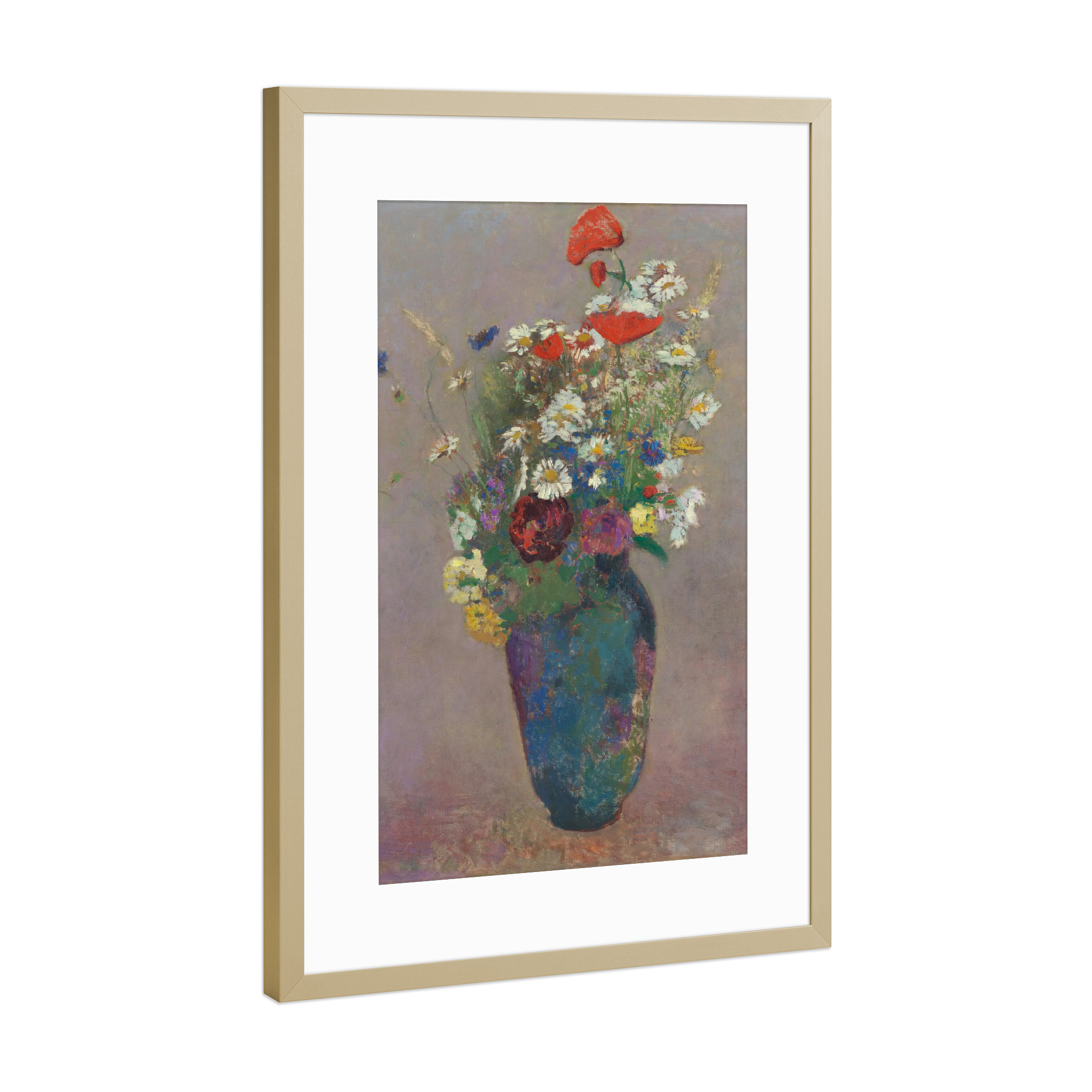 Poster mit Rahmen Gold "Vision: Vase mit Blumen" artboxONE - Natur,Floral - Stilleben,Vase,Floral,Natur,Nature,Blumen,Flowers,Botanical,Botanisch