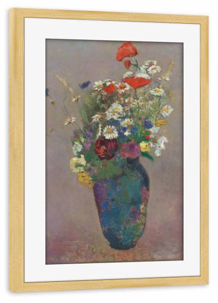 Poster mit Rahmen kiefer "Vision: Vase mit Blumen" artboxONE - Natur,Floral - Stilleben,Vase,Floral,Natur,Nature,Blumen,Flowers,Botanical,Botanisch