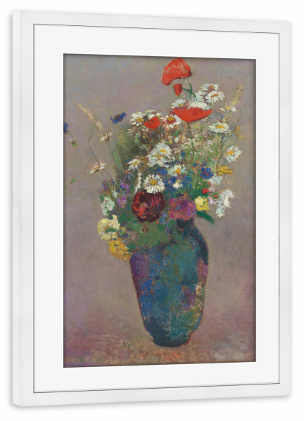 Poster mit Rahmen weiß "Vision: Vase mit Blumen" artboxONE - Natur,Floral - Stilleben,Vase,Floral,Natur,Nature,Blumen,Flowers,Botanical,Botanisch